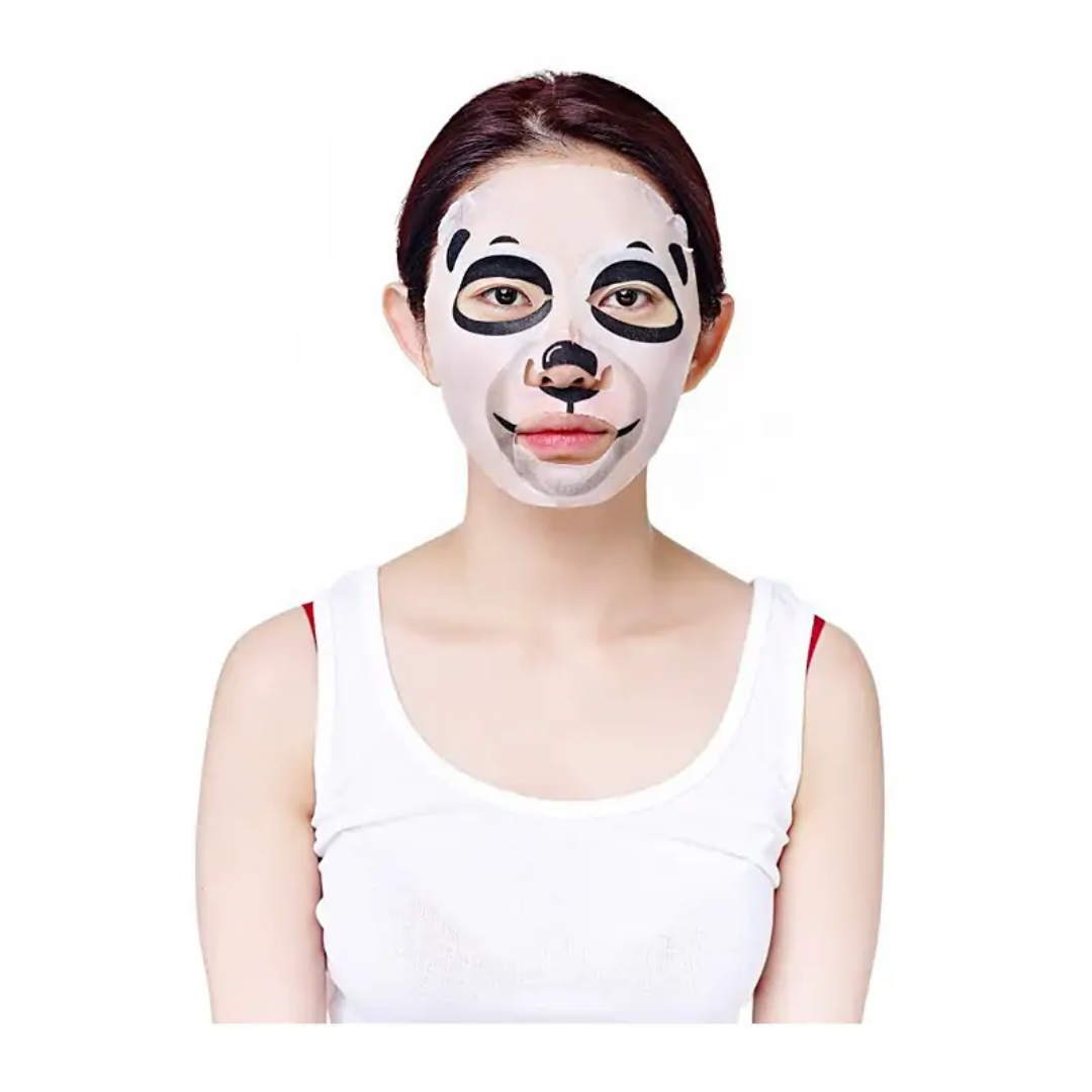Lakštinė veido kaukė Holika Holika Baby Pet Magic Mask Sheet (Panda), suteikia veido odai gyvybingumo, 22 ml - Image 3