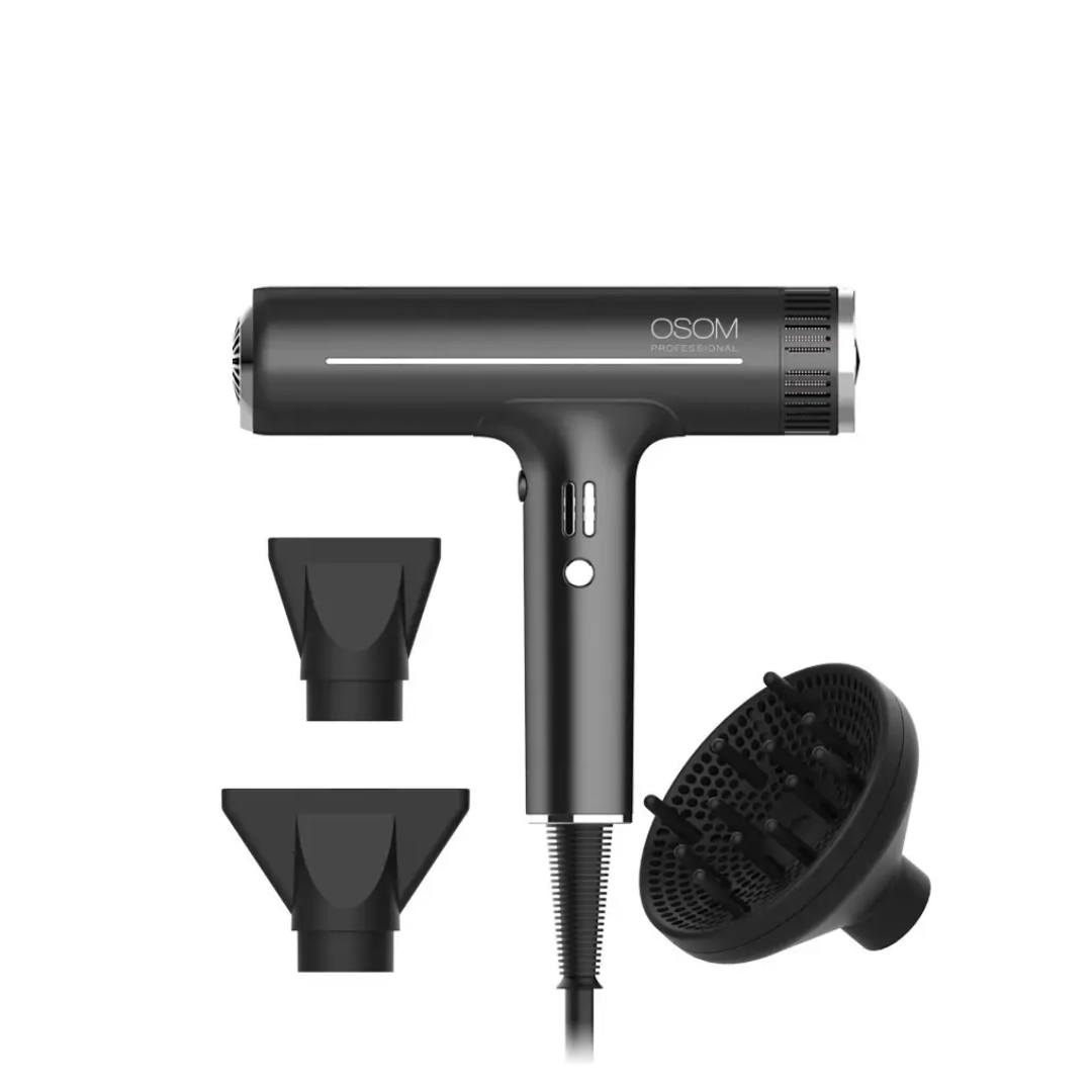Plaukų džiovintuvas Osom Professional Hair Dryer, ilgaamžis BLDC variklis su jonais, 1800 W - Image 2